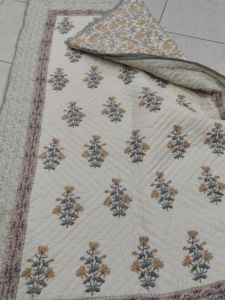 Cotton Hand Block Printed <b>Quilt</b> Artisan Handmade Lightweight <b>Bedspread</b> Premium Bedroom Textile Wholesale Bulk Supplier - Product Image 2