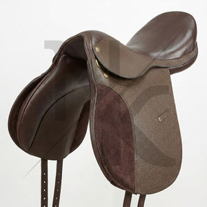 Nueva silla de montar inglesa de cuero genuino multiusos para salto y doma, cómoda, con estructura de madera, productos de carreras de caballos ingleses de la India. - Product Image 2