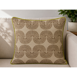 100% Cotton Printed Cushion <b>Cover</b> | Modern Striped Decorative <b>Throw</b> Pillow <b>Cover</b> with Fringe for <b>Sofa</b>, Bed & Home Decor - Product Image 2