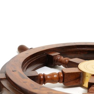 Wooden Handmade Painted <b>Ship</b> <b>Wheel</b>-36 inches Thanksgiving Love Theme Luxury Gift Decor Boat Collectible - Product Image 3