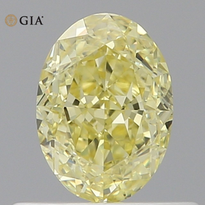 Prix d'usine en gros, diamant naturel jaune fantaisie de 0,54 ct, taille ovale, clarté VVS1, diamant en vrac certifié de haute qualité - Product Image 1