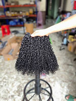Extensiones de Cabello Humano Virgen Vietnamita Super Double Drawn con Cierre de Cabello Humano, Cutícula Alineada, Rizo Pixie
