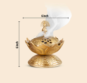 Brûleur d'encens en laiton de haute qualité, artisanal, décoratif, cadeau, décoration d'intérieur, artisanat, exportation mondiale - Product Image 4