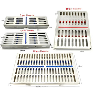 Cassette de Esterilización Manual de Acero Inoxidable de Alta Calidad para Cirugía Dental, Bandeja para Instrumentos, Autoclave de Mahfooz Instruments - Product Image 1