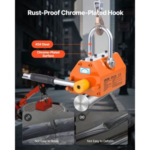 Carrello Sollevatore Magnetico con Capacità di Trazione di 1320 Libbre, Carrello a 2 Ruote in Acciaio per Carichi Pesanti, Maniglia Regolabile, Magneti di Sollevamento - Product Image 5