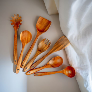 Wooden Cooking Spoon <b>Mirror</b> Long Handle Modern Best Quality <b>Top</b> Selling Durable Eco Kitchen Tool Mixing Stirring Serving - Product Image 1