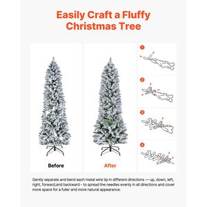 Albero di Natale Artificiale Innevato da 180 cm con 240 Luci LED Colorate e 11 Modalità di Illuminazione - Decorazione Natalizia Completa - Product Image 6