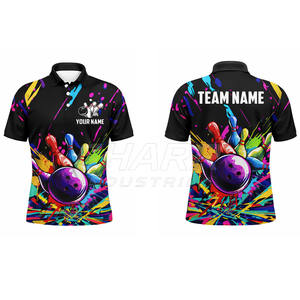 Nuevo Diseño, Jersey de Boliche Personalizado Sublimado, Suave, Transpirable, 100% Poliéster, Talla Grande, Antibacterial, de Secado Rápido - Product Image 2
