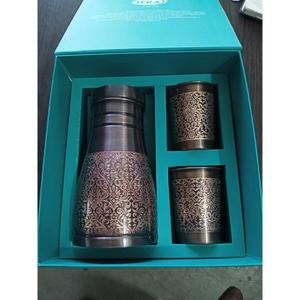 Customizable Design <b>Copper</b> <b>Bottle</b> With Glass Sets Gift Box OEM ODM Design Water <b>Bottle</b> For Adults Good For Health Leakproof - Product Image 6