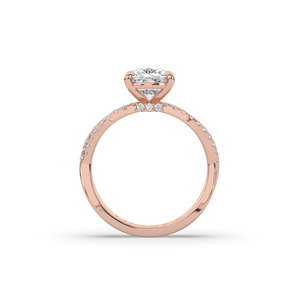 Luxury Women's 3 Carat <b>Cushion</b> Brilliant Lab Created Diamond <b>Ring</b> 925 Silver Gold Unique Design Lightweight <b>Wedding</b> Band IGI - Product Image 5