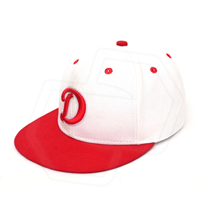 Gorra de Béisbol NIZA GEAR Blanca y Roja con Bordado 'D', 6 Paneles, Deportiva, Ajustada, para Hombre, Adulto, Todas las Temporadas, 100% Algodón, Ecológica - Product Image 4