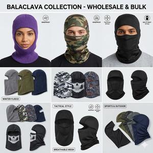 Máscaras de Esquí Personalizadas Populares, Diseño Liso Multicolor, Pasamontañas de 1 Orificio, Gorros de Invierno con Orejeras, 100% Poliéster, Unisex - Product Image 2