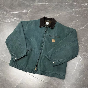 Blouson Bomber en Toile pour Homme, Col Rabattu, Fermeture Éclair, Style Workwear, Couleur Unie, Coupe Classique, Hiver, Vintage, Respirant - Product Image 6
