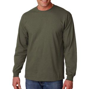 Camiseta de Manga Larga de Algodón con Estampado Personalizado, Camiseta Deportiva Lisa para Hombre, Corte Ajustado, Estilo Casual, Servicio OEM, Camisetas de Manga Larga para Hombre - Product Image 3