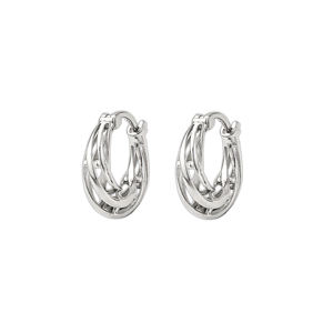 BOHEMIAN WOMEN HOOP <b>EARRINGS</b> HIGH QUALITY 925 STERLING SILVER PLATED JEWELRY FOR ANNIVERSARY AND SPECIAL OCCASIONS LIGHTWEIGHT - Product Image 1