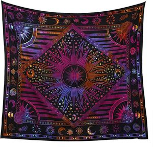 Tapiz Indio Bohemio Hippie, Decoración de Pared, Cubrecama para Dormitorio, Sala de Estar y Decoración del Hogar, Multicolor - Product Image 1