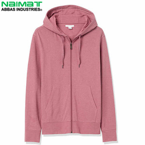 Sweat-shirt à capuche zippé intégral de haute qualité, couleur unie, pour homme, veste de survêtement vierge, en polaire douce, vêtement d'extérieur chaud - Product Image 1