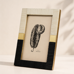 Handcrafted <b>Black</b> White Gold Bone Inlay 4x6 <b>Photo</b> <b>Frame</b> Decorative Wooden Picture <b>Frame</b> for Tabletop Display Luxury Home Decor - Product Image 1