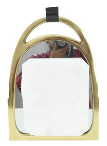 Decorative Horse Stirrup <b>Framed</b> <b>Mirror</b> Copper Finish - Product Image 4