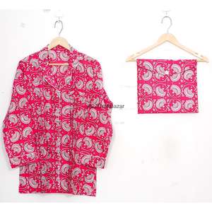 Nouvelle conception, ensemble de vêtements de nuit pour femmes 100% coton pur, pyjamas doux, ensembles de pyjamas longs, fournisseurs d'usine, vêtements de nuit pour femmes - Product Image 2