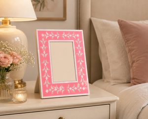 Decorative Pink Mother of Pearl Photo <b>Frame</b> – Handmade Luxury Tabletop Picture <b>Frame</b> for Home Decor & Gifting. - Product Image 5