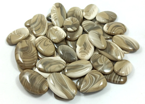 Cabochon en agate grise naturelle, forme poire fantaisie, cristal lisse, dos plat, haute qualité, quartz de guérison, vente en gros - Product Image 5