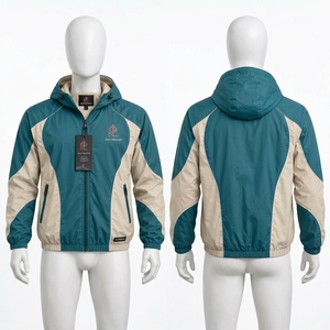 Chaqueta Impermeable Personalizada con Cuello Alto y Capucha, Chaquetas para Hombre OEM, Chaqueta Cortavientos Ligera e Impermeable para Hombre - Product Image 6
