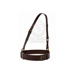 Ceinture Sam Browne en cuir de qualité supérieure avec sangle réglable de style classique et finition de qualité pour tenues formelles - Product Image 4