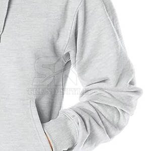 Sudadera con capucha de diseño personalizado de alta calidad para hombre, con media cremallera, lisa, informal, talla grande - Product Image 3