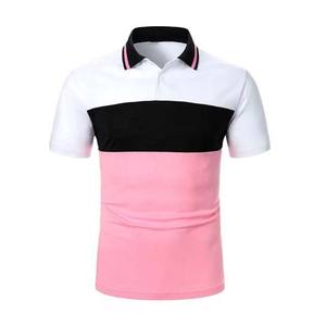 เสื้อโปโลลายทางผู้ชาย ขายส่ง เสื้อกอล์ฟ คอปกพับได้ เสื้อเทนนิสชาย - Product Image 1