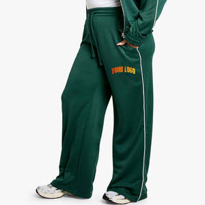 Pantalones Deportivos de Felpa de Algodón para Mujer, Corte Regular, Color Verde, Cintura Elástica, Tallas Grandes, Estilo Jogger, Precio de Fábrica - Product Image 4