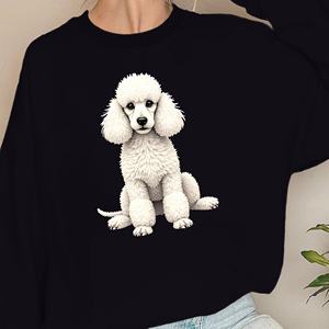 Sudaderas de mujer con ilustración de caniche blanco FUR - Product Image 1