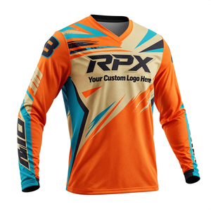 Maillot de motocross respirant et doux avec logo personnalisé imprimé, prix direct usine, polyester, prix bas, service OEM - Product Image 3