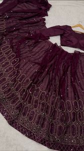 Indian Traditional Ethnic Partywear <b>Saree</b> with Sequins Work for Wedding Occasion and Festive Function for Women Fancy Outfit - Product Image 6