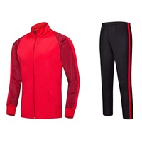 Ensemble de survêtement respirant à séchage rapide pour homme, veste de sport à manches en mesh et pantalon de survêtement à rayures latérales, tenue d'entraînement