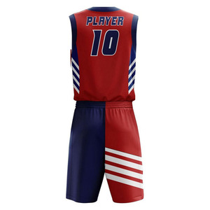 Ensemble de maillots de basket-ball personnalisés par sublimation, 100% polyester, vêtements de sport respirants, tailles plus grandes, uniformes de basket-ball à séchage rapide - Product Image 3