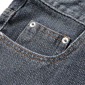 กางเกงยีนส์ขาสั้นทรงตรงเอวกลางสำหรับผู้ชาย - ผ้าฝ้ายน้ำหนักเบา ระบายอากาศได้ดี แห้งเร็ว เป็นมิตรกับสิ่งแวดล้อม เหมาะสำหรับฤดูร้อน กิจกรรมกลางแจ้ง สวมใส่สบายๆ - Product Image 3