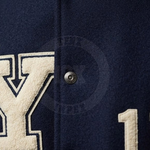 Low Moq Winter Jacket with Embroidered Details Contrast Sleeves Premium Quality Casual Letterman Jacket - Product Image 6