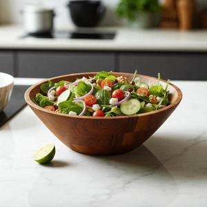 Ensemble de bols en bois d'acacia et mangue 100 % biodégradables, écologiques, durables, sans plomb, faits à la main pour une cuisine saine - Product Image 1