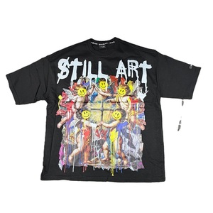T Shirt Still Art Oversized Men's <b>Black</b> Cotton T Shirt Short Sleeve O Neck Streetwear Angel Print supplier from Bangladesh - Product Image 1