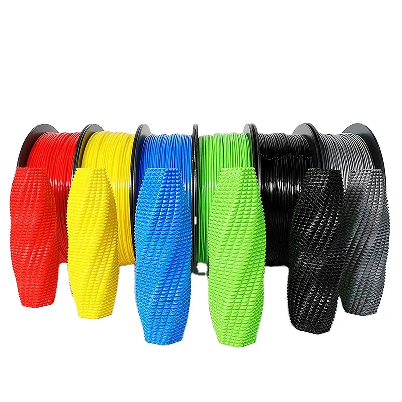 Rollos de plástico Flexible PLA para impresora 3D, Material de impresión de colores, consumibles, 1,75mm
