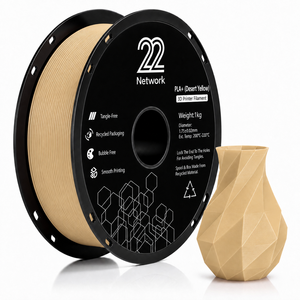 Filamento PLA+ Amarillo Desierto 22Network al por Mayor, Bobina de 1.75mm 1KG, Filamento Industrial para Impresora 3D de Alta Velocidad 300mm/s, OEM ODM - Product Image 1