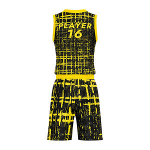 Ensemble d'uniformes de basketball personnalisés OEM ODM pour hommes, maillot et short respirants à séchage rapide, tenue d'entraînement sportive pour équipe, uniformes de basketball - Product Image 1