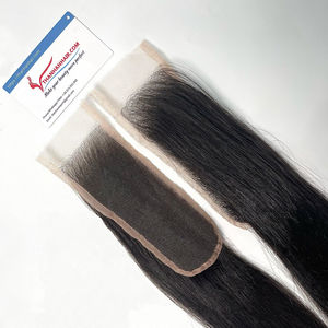 Dentelle vietnamienne fermeture cheveux humains Remy Extensions droite soyeuse naturel noir cuticule aligné cheveux tissage Machine Double cheveux - Product Image 2