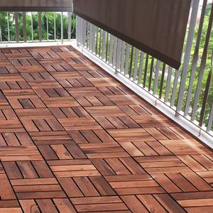 Baldosas de Madera Encajables para Terraza, Patio, Balcón, Jardín, 30 x 30 cm, Fácil Instalación, Impermeables, Resistentes al Fuego, Antideslizantes - Product Image 3