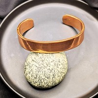 Nuevo Brazalete Ajustable de Cobre Puro Pulido, Diseño Moderno para Mujer/Hombre, Hecho a Mano, Apilable, No Tóxico, Personalizable