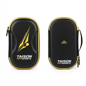 Sac de tennis de table TAISON SPORTS Premium EVA, coque en PU texturé 420 GSM, design noir et jaune, logo personnalisé, impression par transfert thermique - Product Image 1