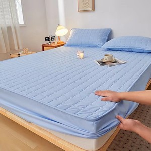 All-Season Waterproof Quilted Woven Hospital Mattress Cover Universal Plain Polyester <b>Bed</b> Protection <b>Pad</b> Urine Isolation 300tc - Product Image 1