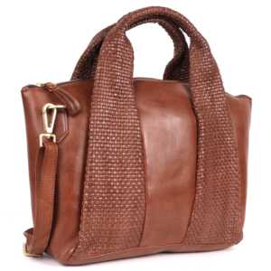 Bolso de Mano de Cuero Tejido Marrón para Mujer, Bolso de Hombro Vintage con Correa Cruzada, Bolso de Cuero Genuino Suave, Regalo para el Trabajo - Product Image 4