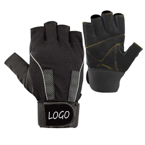 Heavy Duty Half Finger Leather Gym Gloves Non-Slip Lightweight Unisex <b>Pull</b>-On Hook and Loop Closure Weight Lifting - Product Image 2